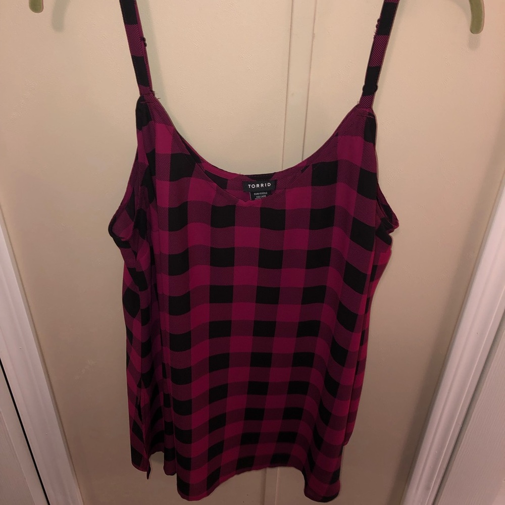 Torrid Buffalo Check Chiffon Cami